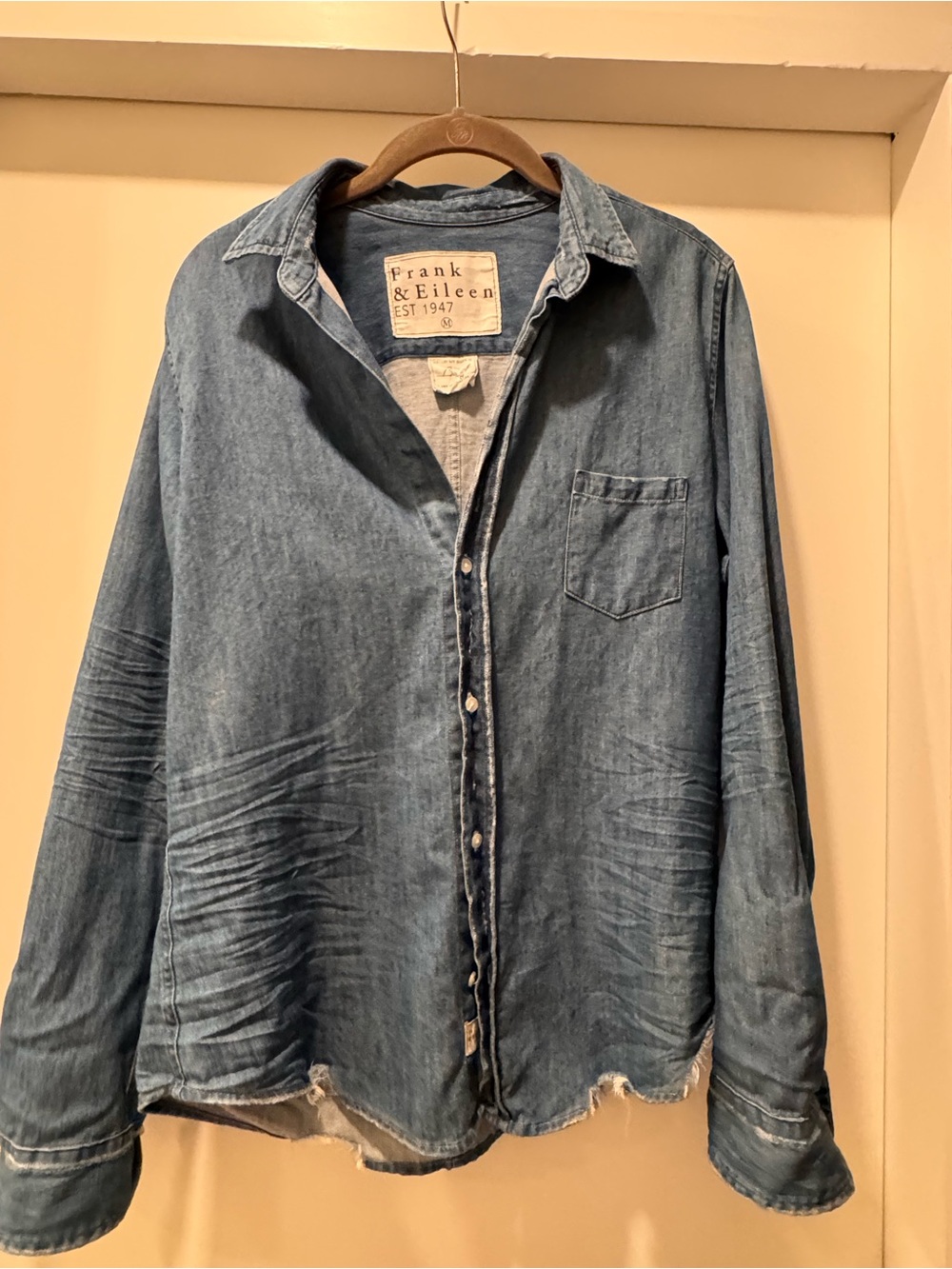 Frank and Eileen Denim Barry Tailored Button Up Shirt - Picture 3 of 6